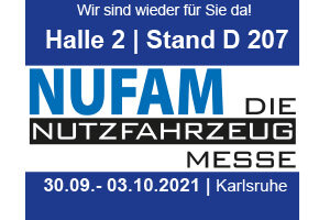 Besuchen Sie uns auf der NUFAM vom 30.09.-03.10.2021 - Besuchen Sie uns auf der Messe NUFAM in Karlsruhe.