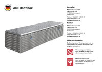 ADE Dachbox Alu Riffelblech 600 x 400 x 500 mm, Staukasten, Staubox, Pickup Box