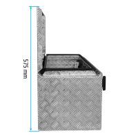 Daken ZEN Deichselbox aus Alu Riffelblech 700 x 300 x 300 mm, Anh&auml;ngerbox, Staukasten, Staubox