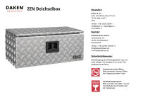 Daken ZEN Deichselbox Alu Riffelblech 600 x 300 x 300 mm, Anh&auml;ngerbox, Staukasten, Staubox