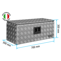 Daken ZEN Deichselbox Alu Riffelblech 700 x 300 x 300 mm,...