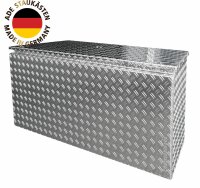 ADE Premium Trapez Deichselbox Alu Riffelblech 1100 (850) x 400 x 500 mm, Anh&auml;ngerbox, Staukasten, Staubox