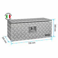 Daken ZEN Deichselbox Alu Riffelblech 700 x 300 x 300 mm, Anh&auml;ngerbox, Staukasten, Staubox