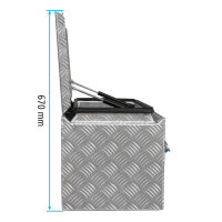 Daken ZEN Deichselbox Alu Riffelblech 800 x 350 x 350 mm, Anh&auml;ngerbox, Staukasten, Staubox