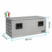 Daken ZEN Deichselbox Alu Riffelblech 800 x 350 x 350 mm,...