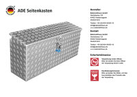 ADE Seitenkasten Alu Riffelblech 800 x 220 x 400 mm, Staukasten, Staubox, Zubeh&ouml;r Pferdeanh&auml;nger