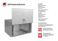 ADE Busdeckelkasten Edelstahl, Deckel poliert 1200 x 600 x 600 mm, Werkzeugkasten, Staukasten, Staubox, Unterflurbox