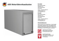 ADE Hinterfahrerhauskasten aus Aluminium 1200 x 600 x 2400