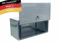 ADE Busdeckelkasten aus Alu Riffelblech 1000 x 500 x 500 mm, Werkzeugkasten, Staukasten, Staubox, Unterflurbox