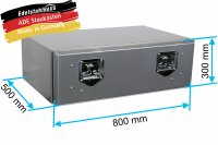 ADE Schubladenkasten Edelstahl 800 x 300 x 500,...