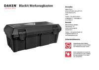 Daken B50-2 + inkl. Horizontaler Halter HH441, Werkzeugkasten, Deichselboxen, Stauboxen, Staukasten LKW, 750 x 355 x 300 mm, ca. 50,6 Liter