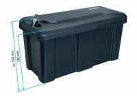 Daken B23-1 + inkl. Montagesatz WH19-19-7, Werkzeugkasten, Deichselboxen, Stauboxen, Staukasten LKW, 250 x 550 x 280 mm, ca. 23 Liter