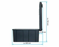 Daken B23-1 + inkl. Montagesatz WH19-19-7, Werkzeugkasten, Deichselboxen, Stauboxen, Staukasten LKW, 250 x 550 x 280 mm, ca. 23 Liter