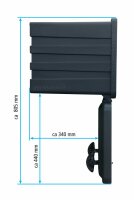 Daken J071 + inkl. Horizontaler Halter HH420, Werkzeugkasten, Stauboxen, Staukasten LKW, Unterflurbox, 600 x 416 x 458 mm, ca. 71,5 Liter