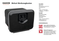 Daken W080 + inkl. Vertikaler Halter VH402, Werkzeugkasten, Stauboxen, Staukasten LKW, Unterflurbox, 630 x 450 x 480 mm, ca. 77,5 Liter