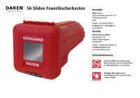 Daken S6 - Daken Sliden, Feuerlöscherkasten, Schutzbox, Schutzkasten, Feuerlöscherschrank, Feuerklöscher Box, Stauboxen, für 6 Kg Feuerlöscher