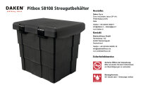 Daken Pitbox SB108-gelb, Streugutbox, Streugutkiste, Lagerbox, Streugutbeh&auml;lter, Streusalzbeh&auml;lter, Transportbox, Salz Box, ca. 108 Liter