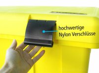 Daken Pitbox SB108-gelb + Schaufel, Streugutbox, Streugutkiste, Lagerbox, Streugutbeh&auml;lter, Streusalzbeh&auml;lter, Transportbox, Salz Box, ca. 108 Liter