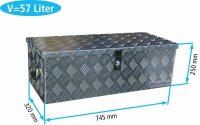 Truckbox D055 Deichselbox, Werkzeugbox, Alu Riffelblech,...