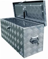 Truckbox D080 Deichselbox, Werkzeugbox, Alu Riffelblech, Transportbox, Alu Transportkiste, Anhängerkiste - ca. 75 Liter