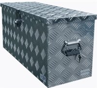 Truckbox D080 Deichselbox, Werkzeugbox, Alu Riffelblech, Transportbox, Alu Transportkiste, Anhängerkiste - ca. 75 Liter