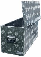 Truckbox D080 Deichselbox, Werkzeugbox, Alu Riffelblech, Transportbox, Alu Transportkiste, Anhängerkiste - ca. 75 Liter