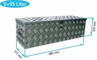 Truckbox D100 Deichselbox, Werkzeugbox, Alu Riffelblech,...