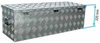 Truckbox D100 + inkl. Montagesatz MON4002 Deichselbox, Werkzeugbox, Alu Riffelblech, Transportbox, Alu Transportbox, Anhängerkiste - ca. 95 Liter