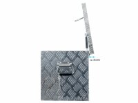 Truckbox D100 + inkl. Montagesatz MON4002 Deichselbox, Werkzeugbox, Alu Riffelblech, Transportbox, Alu Transportbox, Anhängerkiste - ca. 95 Liter
