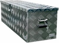 Truckbox D100 + inkl. Montagesatz MON4002 Deichselbox, Werkzeugbox, Alu Riffelblech, Transportbox, Alu Transportbox, Anhängerkiste - ca. 95 Liter