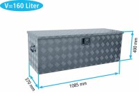 Truckbox D160 Deichselbox, Werkzeugbox, Alu Riffelblech,...