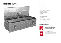 Truckbox PD077 Premium Deichselbox, Staubox, Aluminium Riffelblech, Werkzeugbox, Anh&auml;ngerkiste - ca. 77 Liter