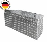 ADE Premium Trapez Deichselbox Alu Riffelblech 1000 (750) x 300 x 350 mm, Anh&auml;ngerbox, Staukasten, Staubox