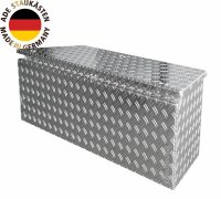 ADE Premium Trapez Deichselbox Alu Riffelblech 1000 (750) x 350 x 400 mm, Anh&auml;ngerbox, Staukasten, Staubox, inkl. MON4004