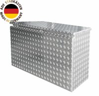 ADE Premium Trapez Deichselbox Alu Riffelblech 1000 (750) x 350 x 500 mm, Anh&auml;ngerbox, Staukasten, Staubox