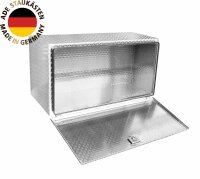 ADE Werkzeugkasten Alu Riffelblech 1000 x 500 x 500 mm, Staukasten, Staubox, Unterflurbox + 2 x ADE Gasdruckfeder bis zu 130&deg;