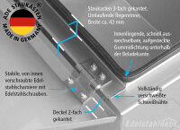 ADE Werkzeugkasten Edelstahl 600 x 500 x 600, Staukasten, Staubox, Unterflurbox