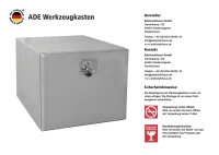 ADE Werkzeugkasten Edelstahl 600 x 500 x 600, Staukasten, Staubox, Unterflurbox