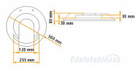 Steckplatte SPR-50-8 - LuxTek Performance rund, Kranplatte, Abst&uuml;tzplatte