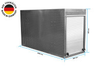 ADE Hinterfahrerhauskasten aus Aluminium Riffelblech 800 x 600 x 2400